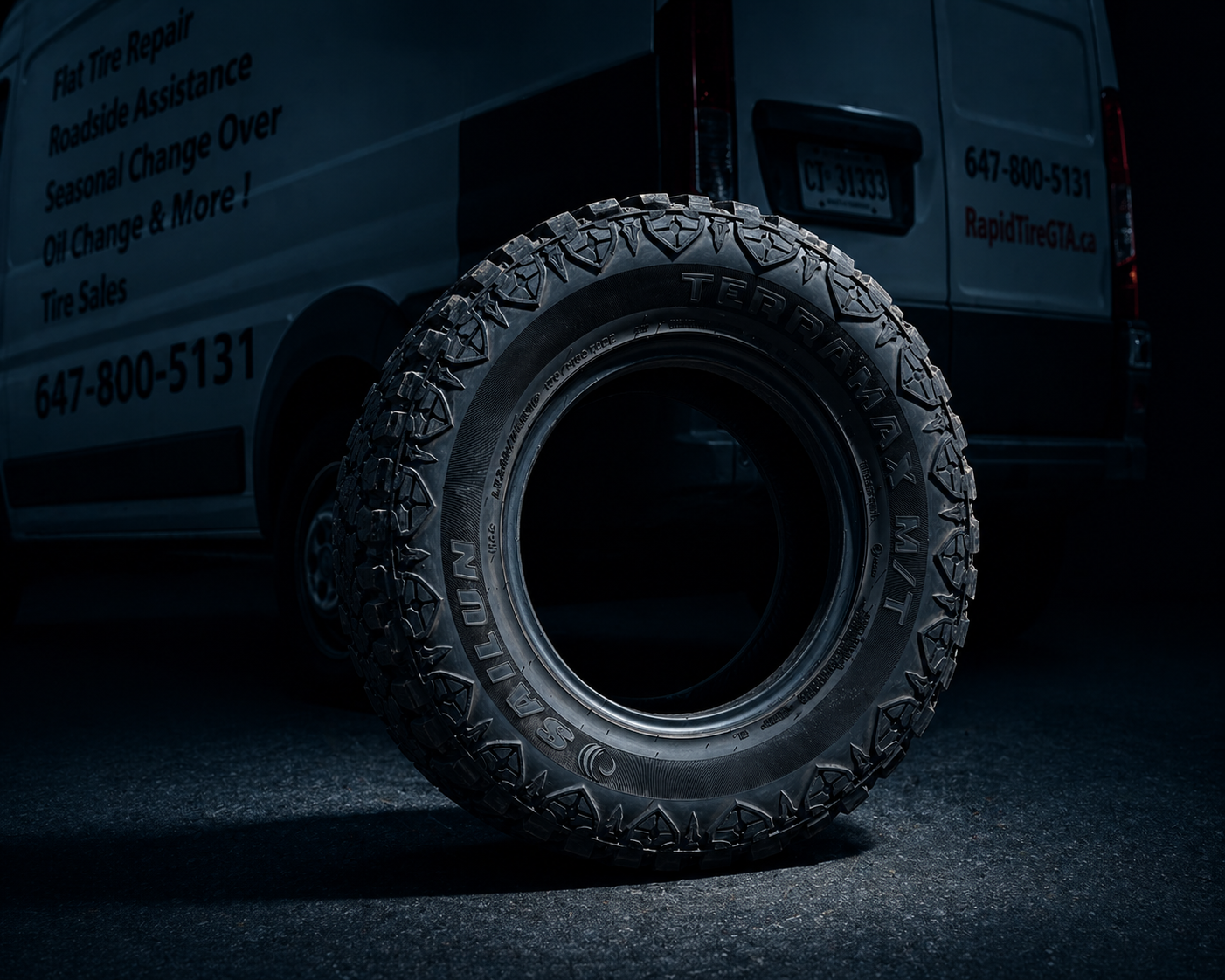 Stack of new tires