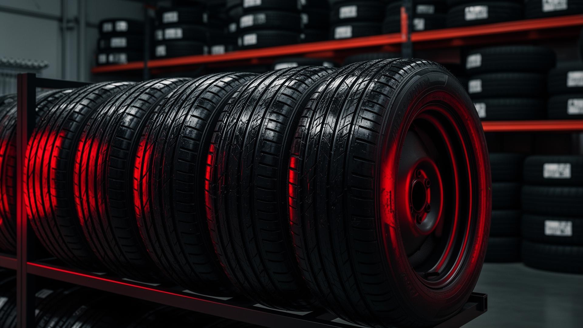 Curated rack of inspected quality used car tires ready for mobile delivery and installation across the Greater Toronto Area